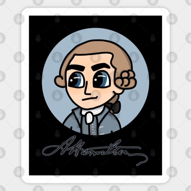 Chibi Alexander Hamilton - Patriot Portrait (Small Design) Magnet by Aeriskate